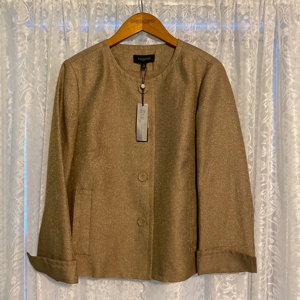 Gorgeous Talbots 2 Piece Gold Thread suit - NWT